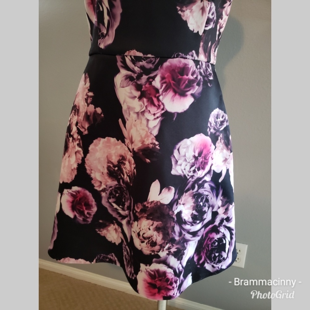 Asos Floral Swing Bateau Neck Midi Dress - Picture 5 of 8